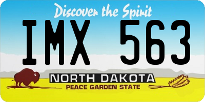 ND license plate IMX563