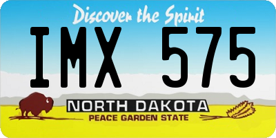 ND license plate IMX575