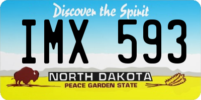ND license plate IMX593