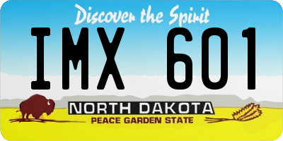 ND license plate IMX601