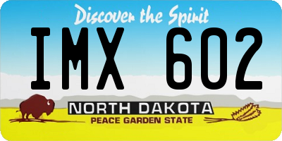 ND license plate IMX602