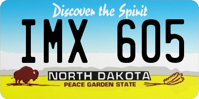ND license plate IMX605