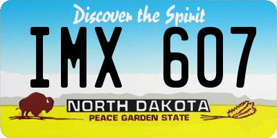 ND license plate IMX607
