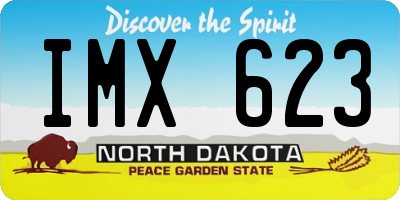 ND license plate IMX623