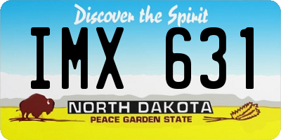 ND license plate IMX631
