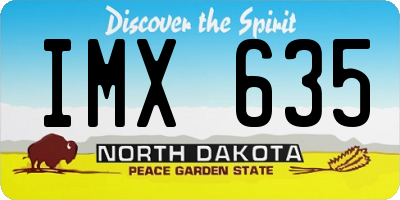 ND license plate IMX635
