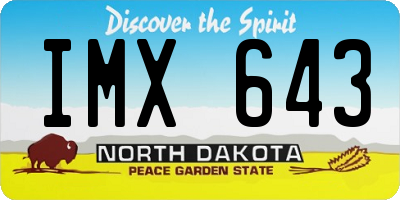 ND license plate IMX643
