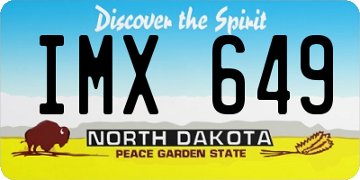 ND license plate IMX649