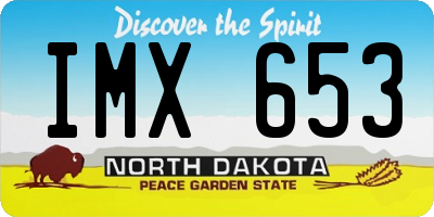 ND license plate IMX653
