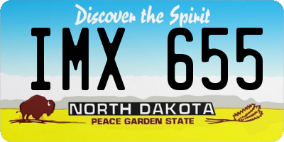 ND license plate IMX655