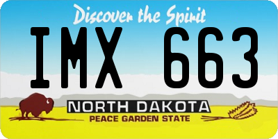 ND license plate IMX663