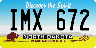 ND license plate IMX672