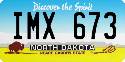ND license plate IMX673