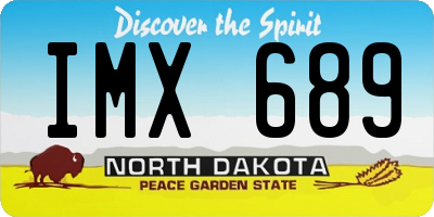 ND license plate IMX689