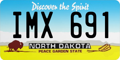 ND license plate IMX691