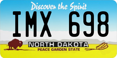 ND license plate IMX698