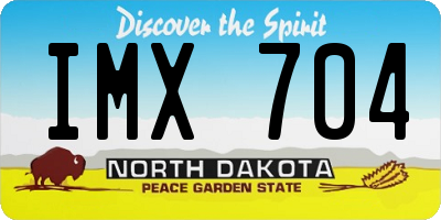 ND license plate IMX704