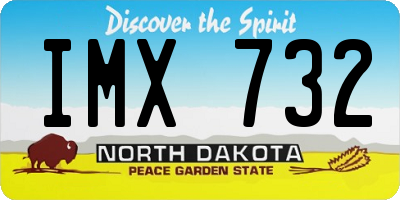 ND license plate IMX732