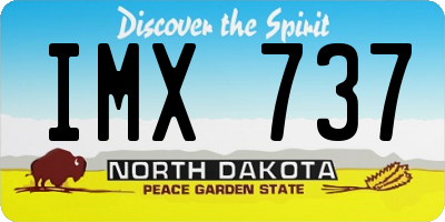 ND license plate IMX737