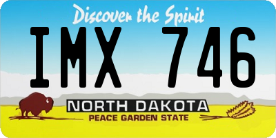 ND license plate IMX746