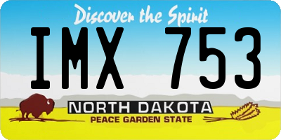 ND license plate IMX753
