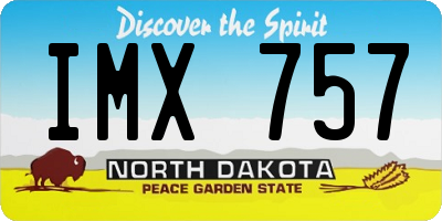 ND license plate IMX757