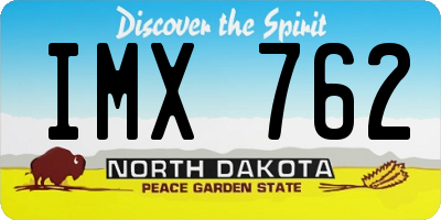 ND license plate IMX762
