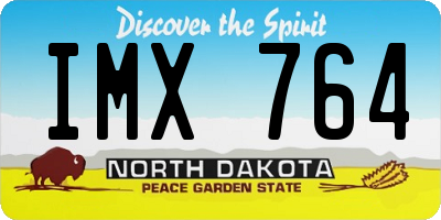 ND license plate IMX764