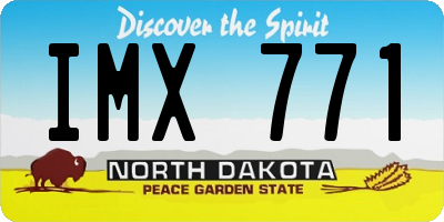 ND license plate IMX771