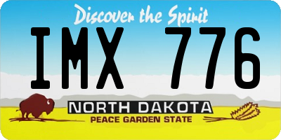 ND license plate IMX776