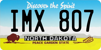 ND license plate IMX807