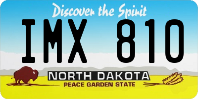 ND license plate IMX810
