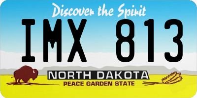 ND license plate IMX813
