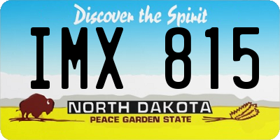 ND license plate IMX815