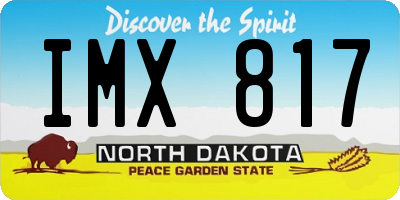 ND license plate IMX817