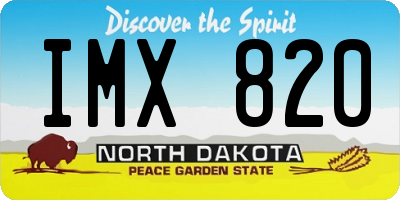 ND license plate IMX820