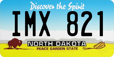 ND license plate IMX821