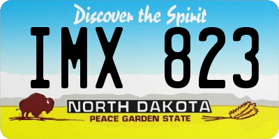 ND license plate IMX823