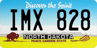 ND license plate IMX828