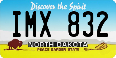 ND license plate IMX832