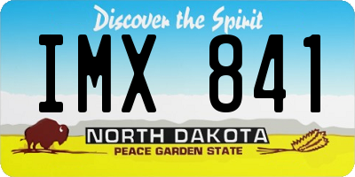 ND license plate IMX841