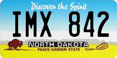 ND license plate IMX842