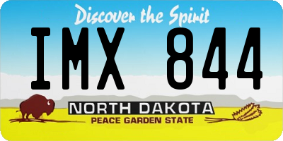 ND license plate IMX844