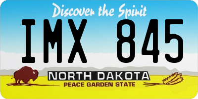 ND license plate IMX845