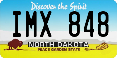 ND license plate IMX848