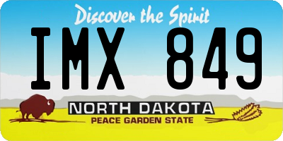 ND license plate IMX849