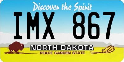 ND license plate IMX867