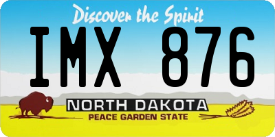 ND license plate IMX876
