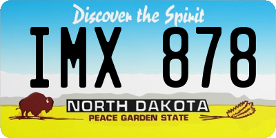 ND license plate IMX878