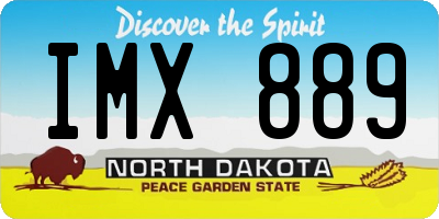 ND license plate IMX889